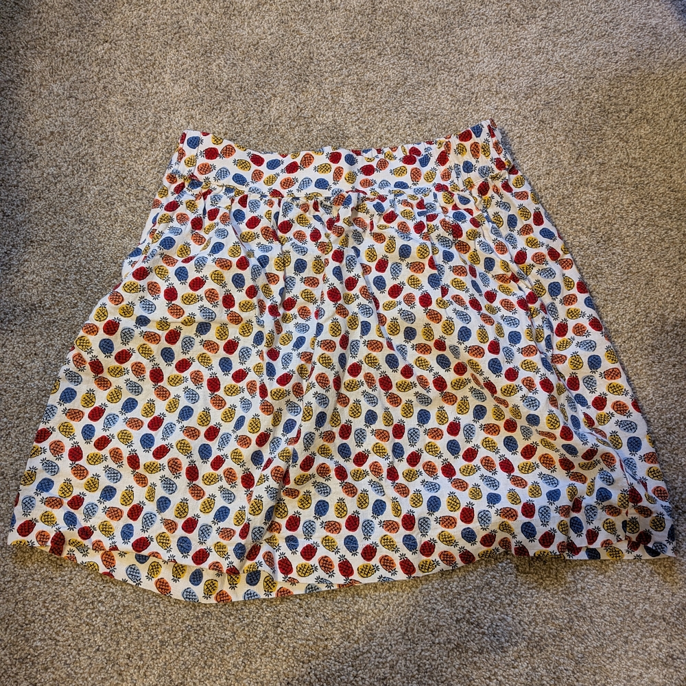 LOFT Multicolor Pineapple Skirt